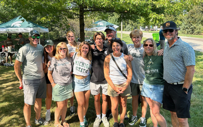 The extended Burns family is full of MSU students, alums and future Spartans. Courtesy: Emily Burns.